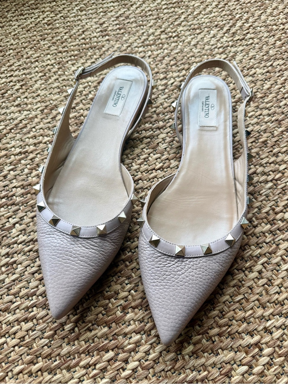 Valentino Rockstud sling back flats